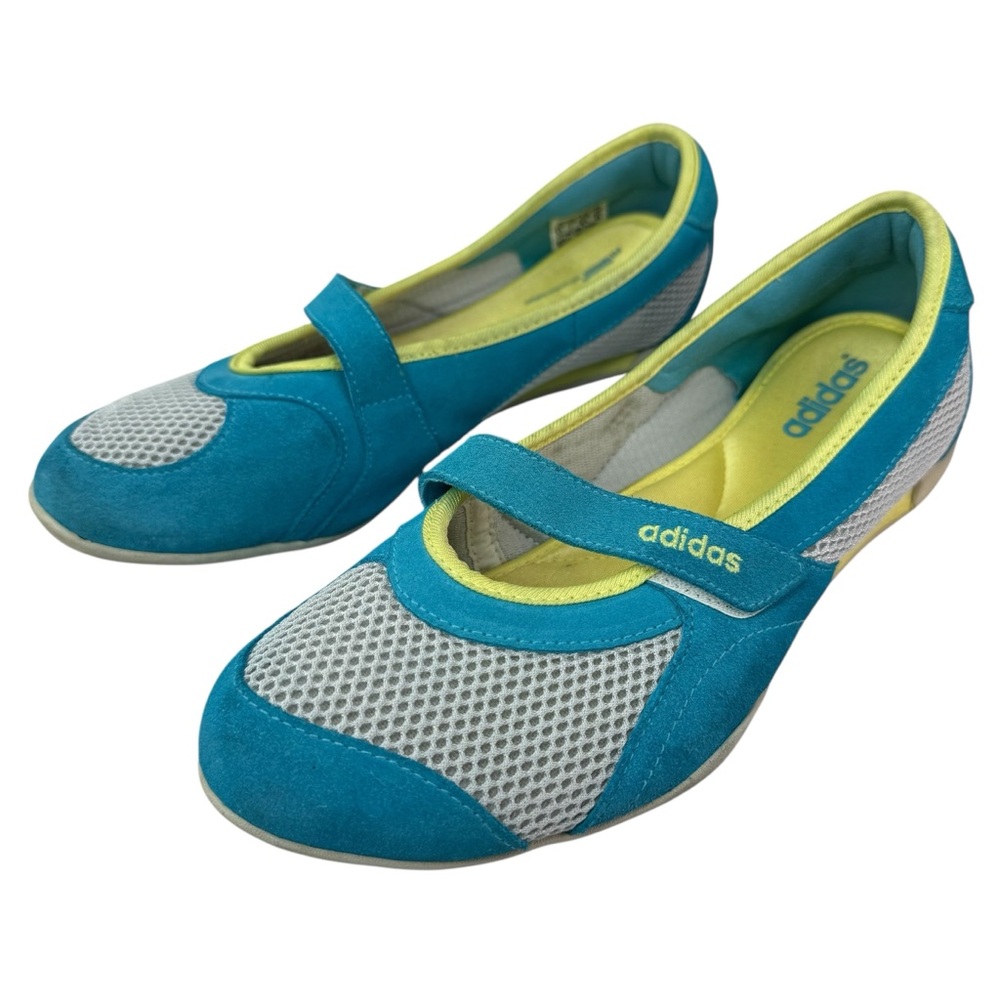 Y2K Adidas Rare Yellow and Blue Sporty Flats 8.5 - Picture 3 of 7